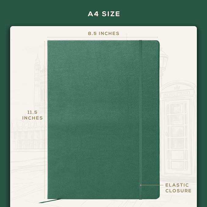 Beechmore Books A4 8.5x11 Mixed Media Sketchbook 160 GSM/98LB with Gift Box | Hardcover Art Journal with Lay-Flat Binding, 156 Perforated Ivory Pages for Drawing, Ink & Light Watercolor