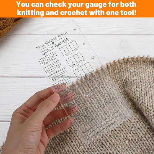 2PCS Quick Gauge Ruler for Knitting
