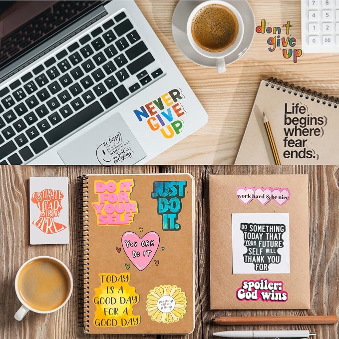 300PCS Motivational Inspirational Stickers for Scrapbook Planner Journaling