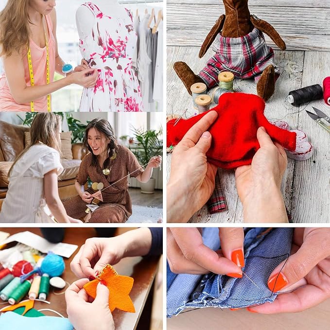 Printing Vines Sewing Project Kits,Travel Portable Sewing Set with Zipper Sewing Case,87 PCS Professional Sewing Supplies Accessory for Adults,Emergency, Home