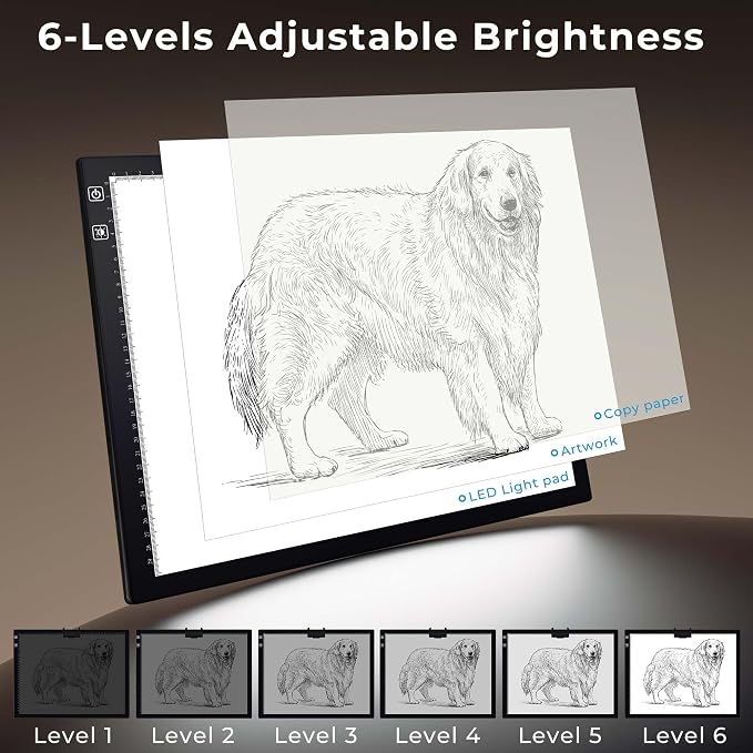 Rechargeable A3 Light Pad for Diamond Painting, Diamond Art Light Board