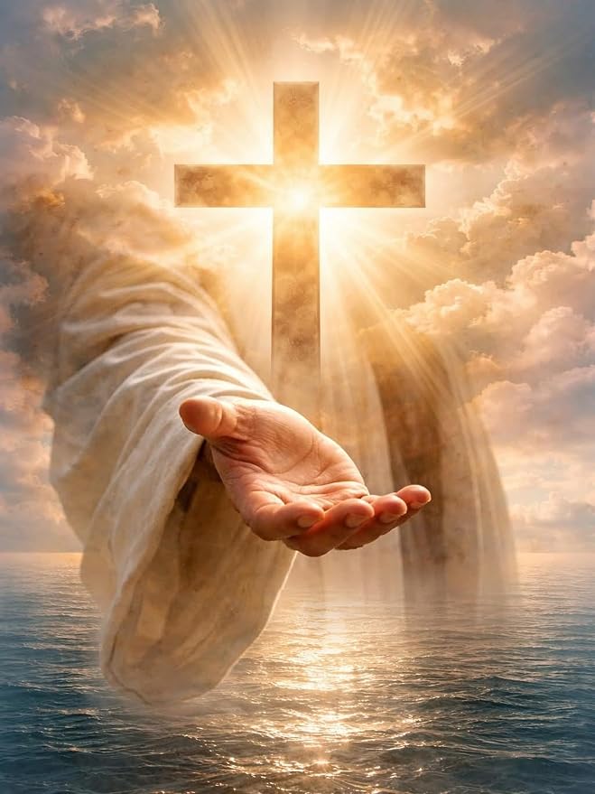 Benjenes Jesus Diamond Art Kits for Adults, Cross Diamond Painting