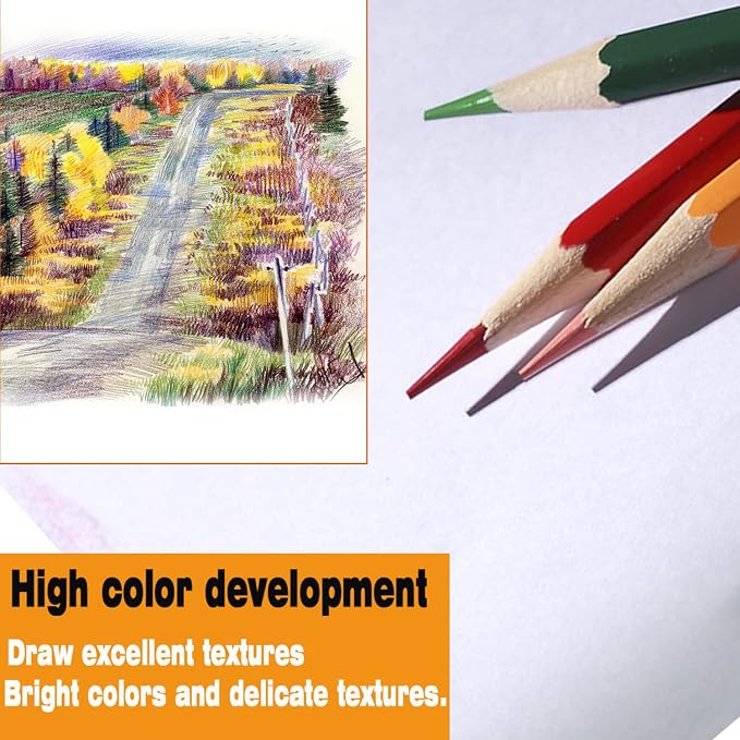 36 Colored Pencils，Quality Coloring Pencils for Adult Coloring Artists Professionals and Colorists, Soft Core, Sketching Drawing Pencils Set Art Supplies for Kid Beginners