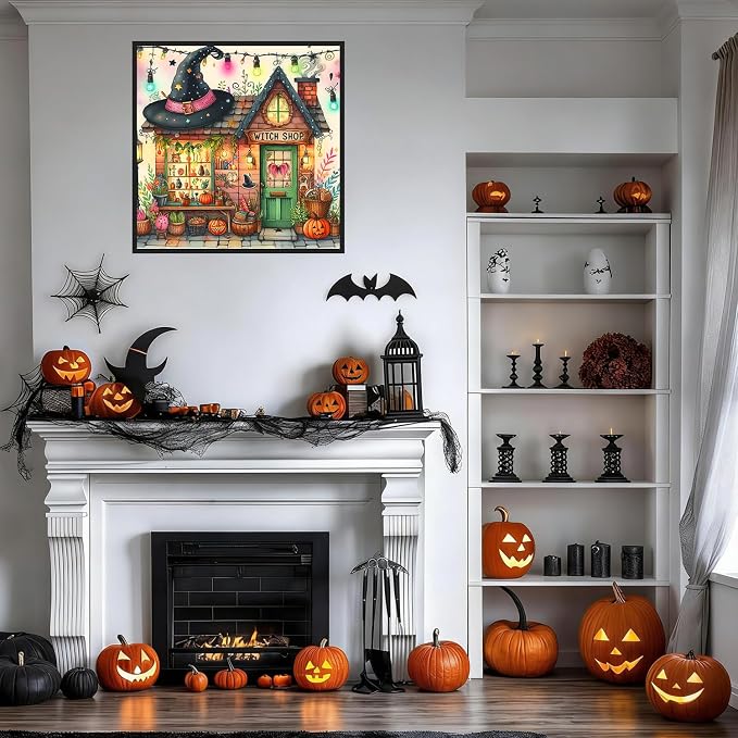 Lophomie Halloween Diamond Art Kits for Adults, 5D Diamond Painting Kits