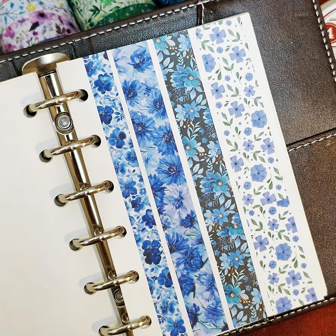 21 Rolls Floral Washi Tape Set - Vintage Floral & Leaf Pattern Decorative Tape for Scrapbooking, Journaling, Junk Journal, Craft Supplies, Gift for Handmade Lovers