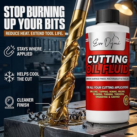 Evo Dyne Cutting Oil 8 oz Metal Cutting Fluid for Drilling & Tapping