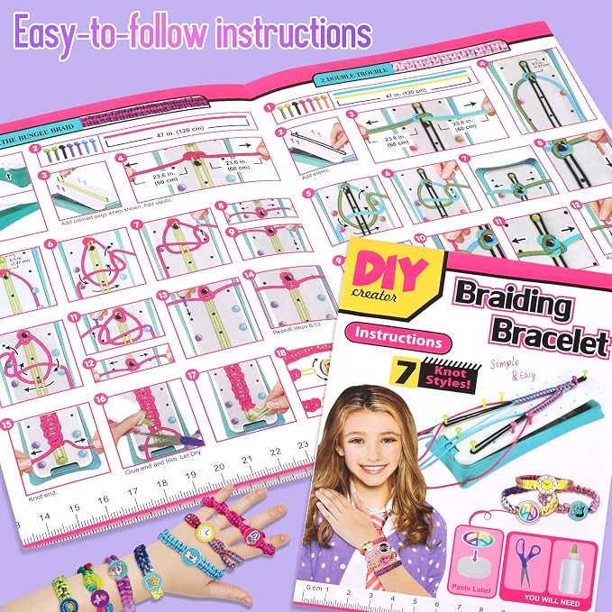Friendship Bracelet Making Kit for Girls - Arts Crafts for Kids String