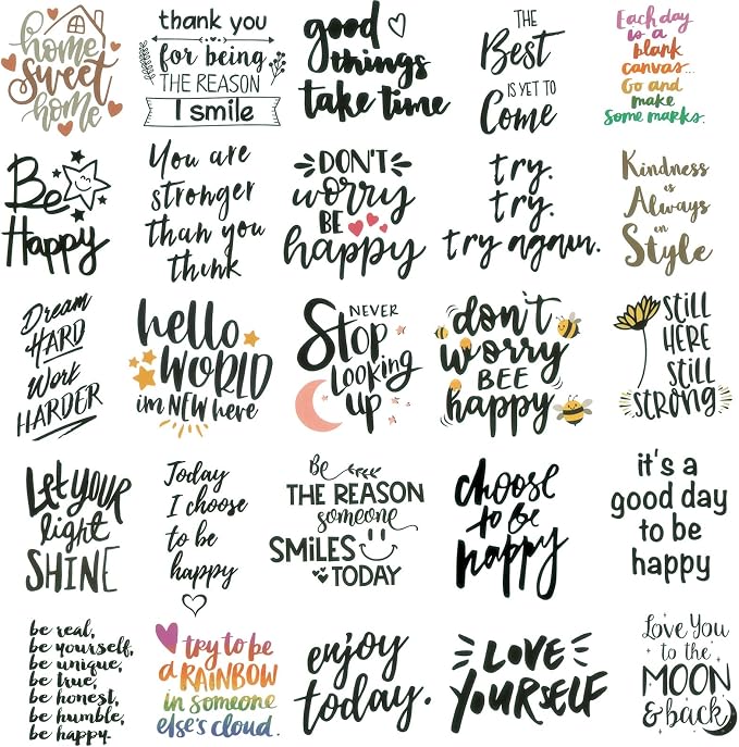 300PCS Inspirational Motivational Stickers for Scrapbook Planner Adults