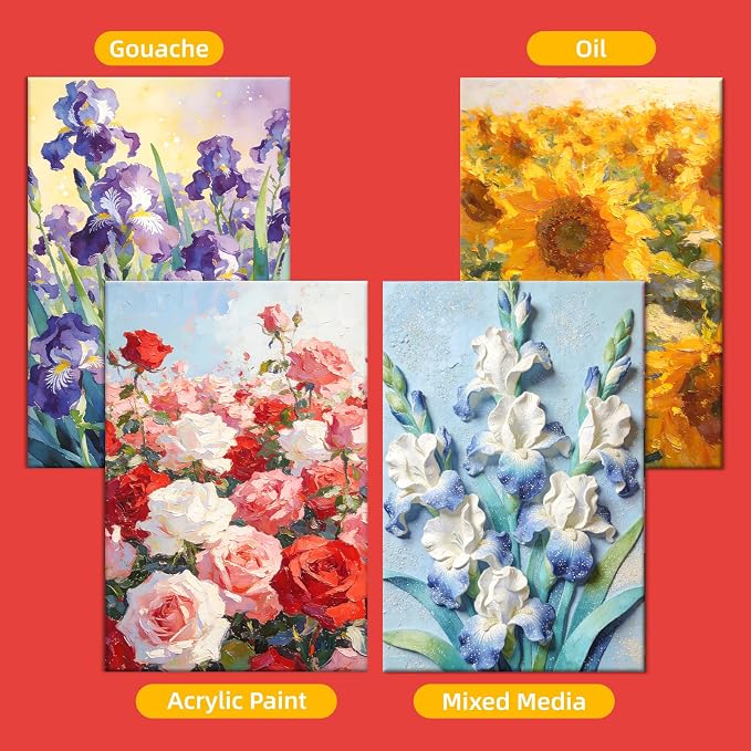Simetufy 5 Pack 20"x30" Large Canvas Boards for Acrylic & Oil Painting | Paint Canvas Panels for Adults & Artists– 100% Cotton Acid Free Primed