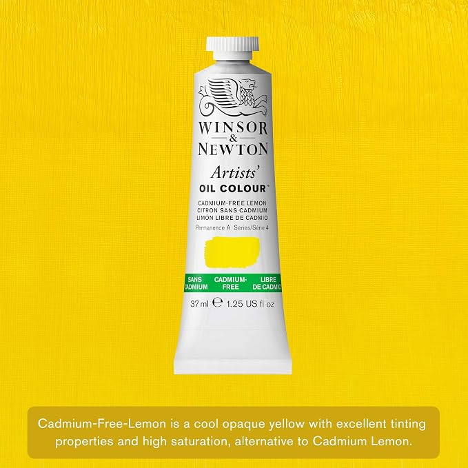 Winsor & Newton Artists' Oil Paint, 37ml Tube, Cadmium-Free Lemon