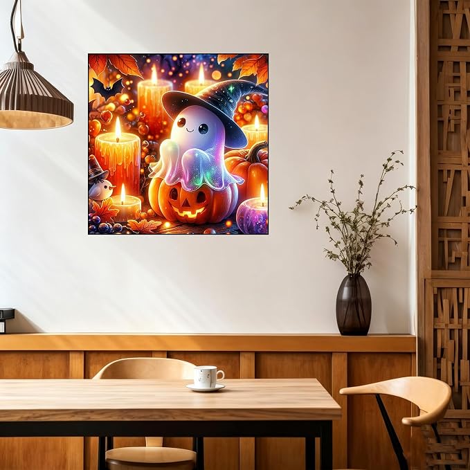 Benjenes Halloween Ghost Diamond Art Kits for Adults, Diamond Painting Kits
