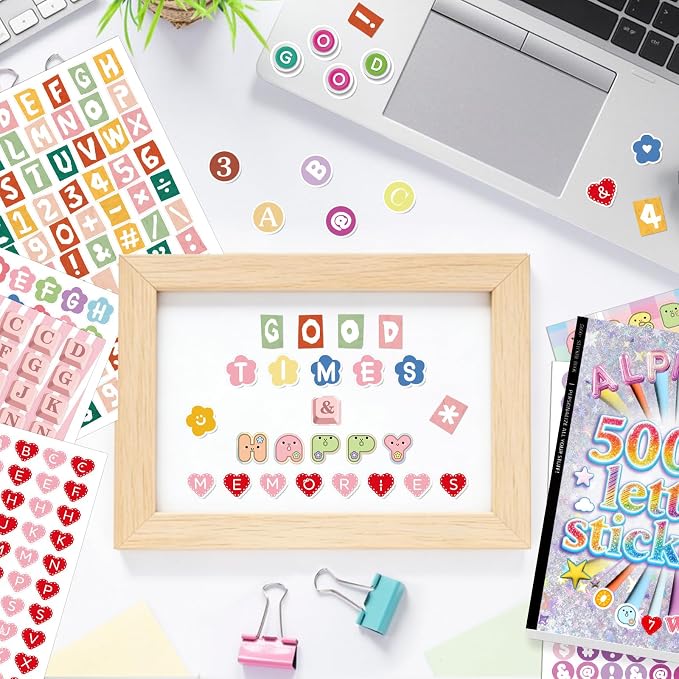 Letter Stickers,10000 PCS+ Alphabet Stickers, Scrapbooking Stickers,2 Books