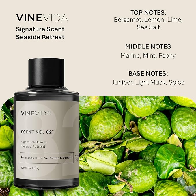 VINEVIDA [4oz] Scent No.82 Fragrance Oil for Candle Making and Soap Making - Premium Candle Scents for Soy Candles