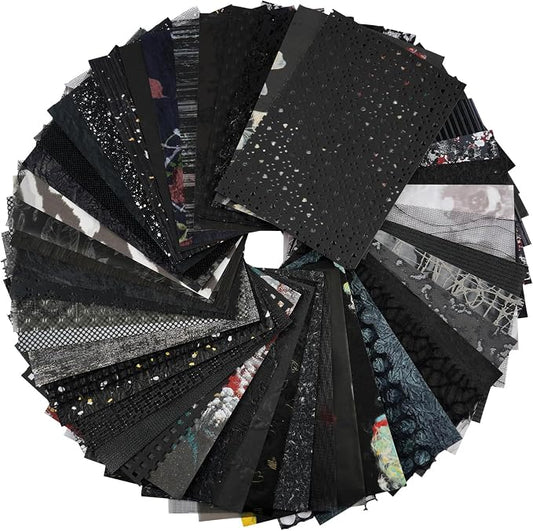 50 Sheets Black Textured Scrapbook Paper,Junk Journal Scrapbooking Supplies