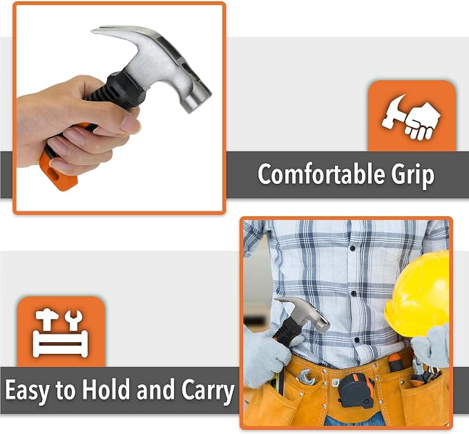 Mr. Pen- Claw Hammer, 8oz, Orange, Magnetic