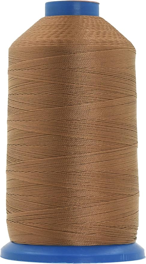 Mandala Crafts Size 207 630D T210 Russet Brown Bonded Nylon Thread, 800 YDs
