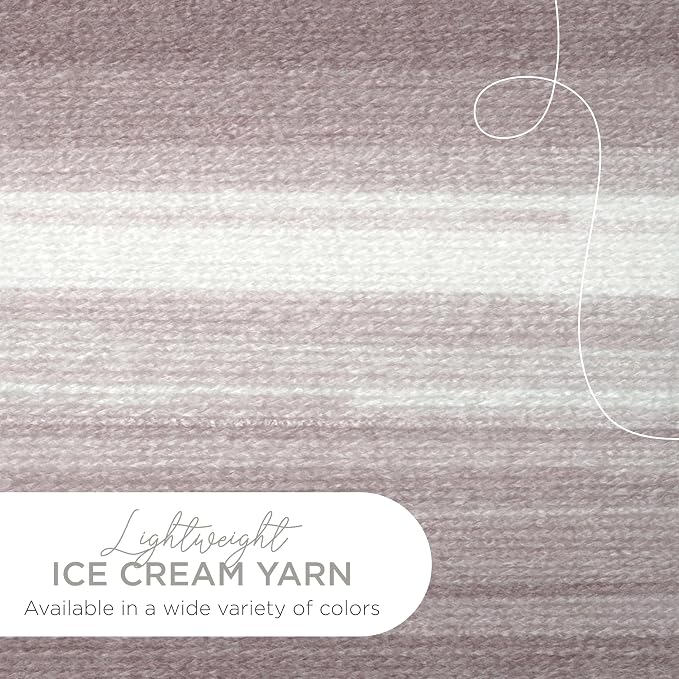 (3 Pack) Lion Brand Yarn 923-212 Ice Cream Yarn, Coffee Multicolor