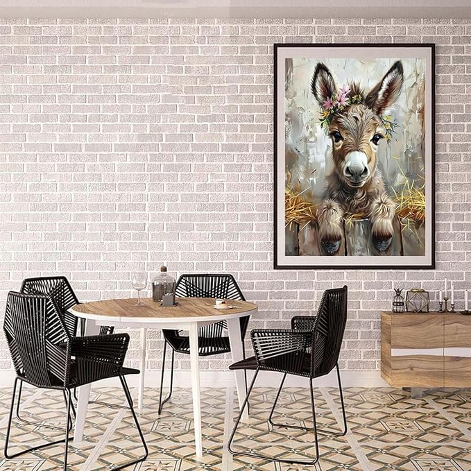 ARPADAMO Diamond Art Kits for Adults,Donkey Diamond Painting Kits 12x16in