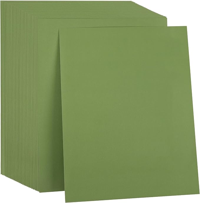 35 Sheets Bamboo Green Cardstock 92LB Construction Paper 8.5 x 11 Inch