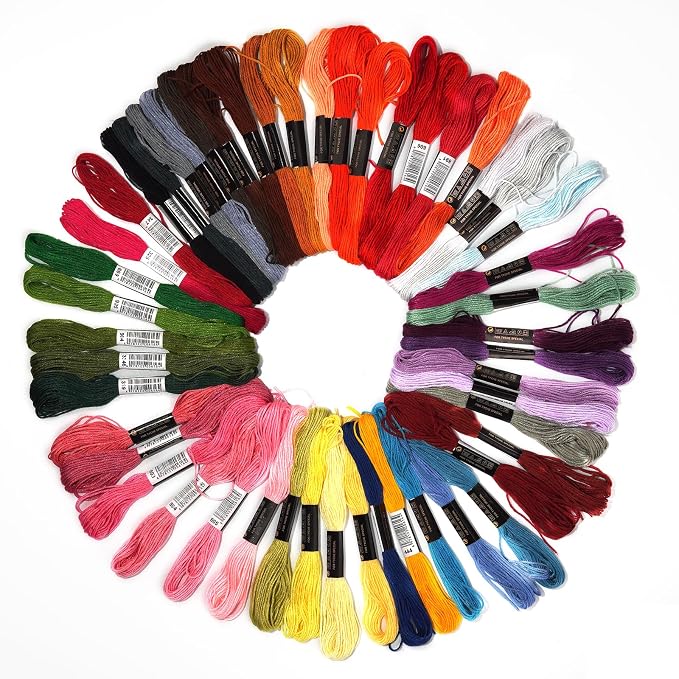 Friendship Bracelet String 36 Rainbow Color Skeins, Embroidery Floss Cross Stitch Embroidery Thread Floss Bracelet Making Yarn, Craft Floss