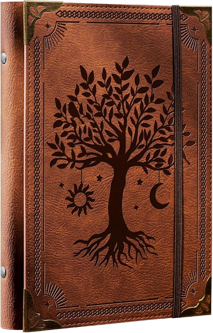 Ovesmusl PU Leather A5 Binder 6 Ring Refillable Journal Cover No Refill
