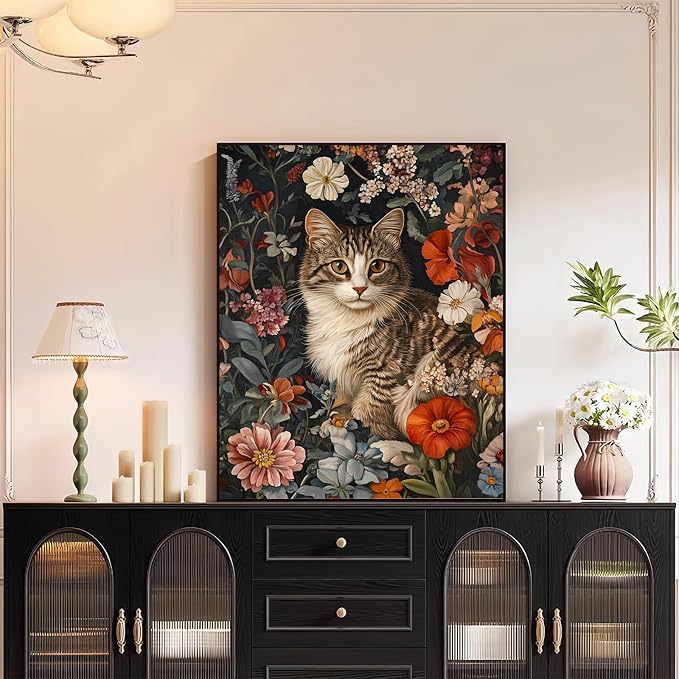 XTCIXAL Paint by Numbers Kit for Adults, Cat, 16X20 Inch | DIY Paint by Number for Adults Beginner, High-Definition Color Canvas, Stress Relief, Home Wall Decor, Gifts, Unframed