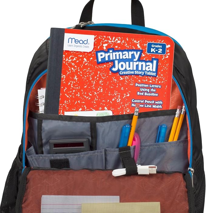 Mead Primary Journal Creative Story Tablet Composition Notebook, 7.5" x 9.75", Grades K-2, 100 Sheets, Red (489903-ECM)