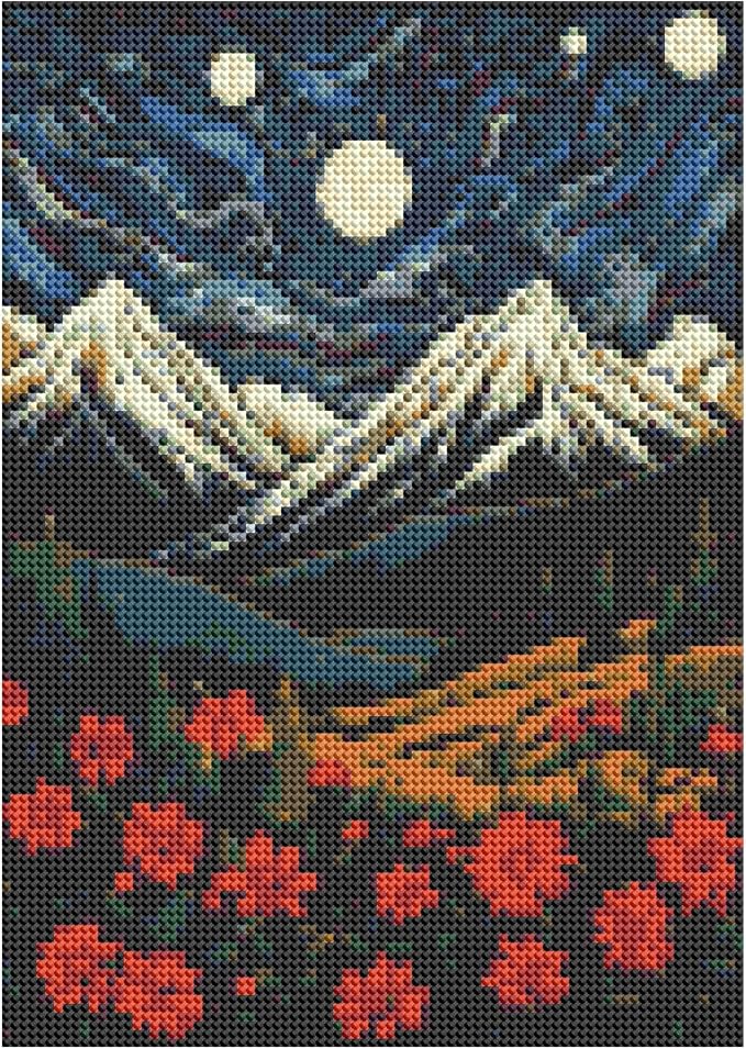 DOTSOPS Landscape Diamond Art Painting Kits DIY Paint by Diamonds | Round Full Drill for Adults,Beginner Home Wall Decoration Gift 11.8 x 15.7 Inches
