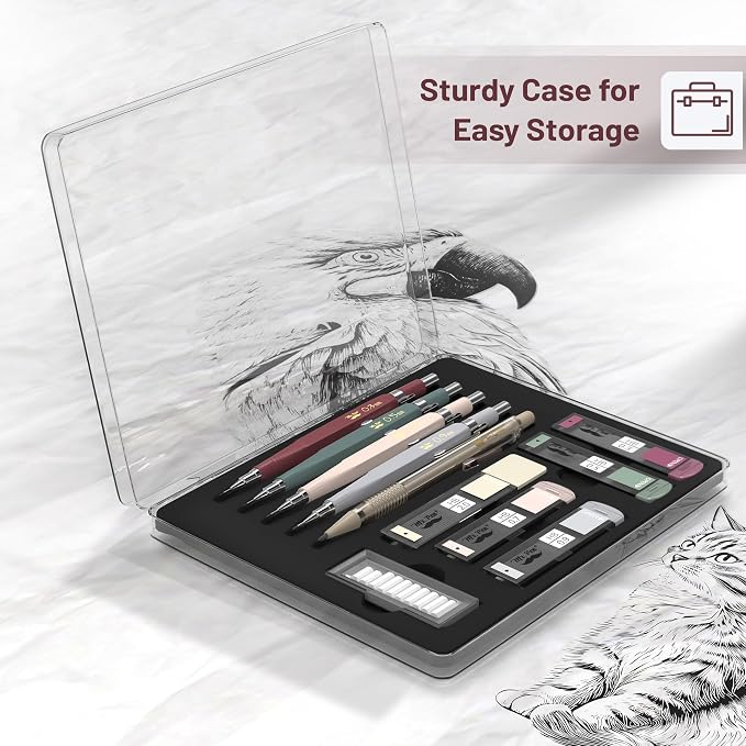 Mr. Pen- Art Mechanical Pencil Set, 5 Sizes (0.3, 0.5, 0.7, 0.9, 2.0mm)