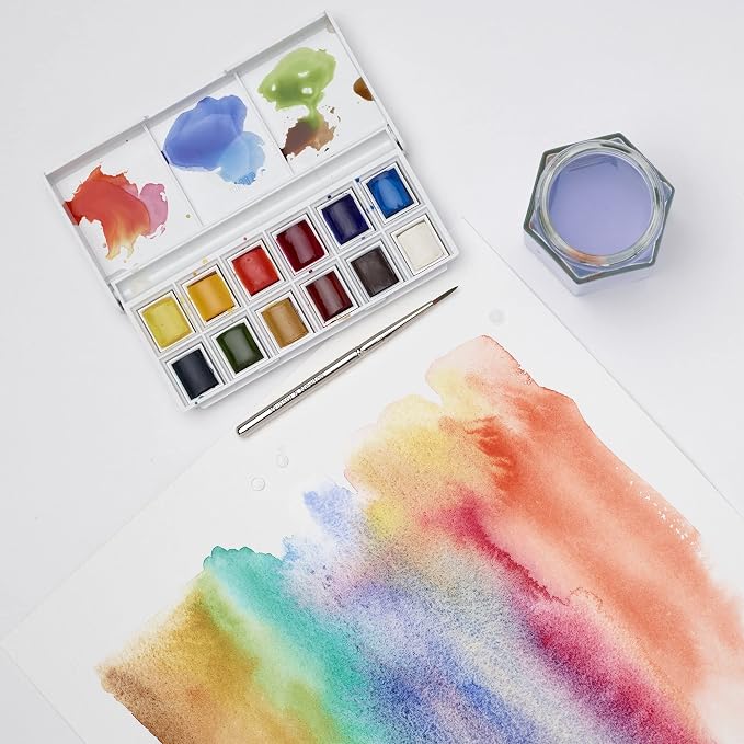Winsor & Newton Cotman Watercolor Paint Set, Sketchers' Pocket Set | Introductory Watercolor made with Fine Art Pigments, Perfect for Beginners, Lightfast & Permanent, Good Tinting Strength