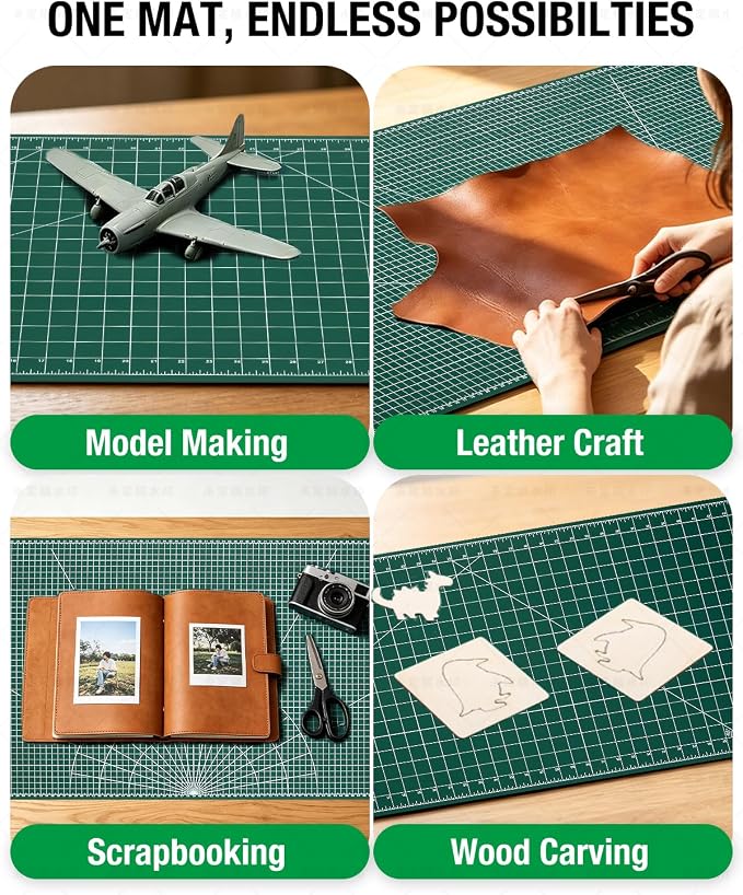 Self-Healing Cutting Mat 46 x 17 in, Double-Sided for sewing, quilting