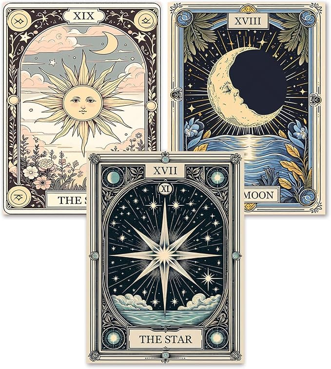 Axquilon 3 Packs Tarot Paint by Numbers Kit for Adults 12x16in
