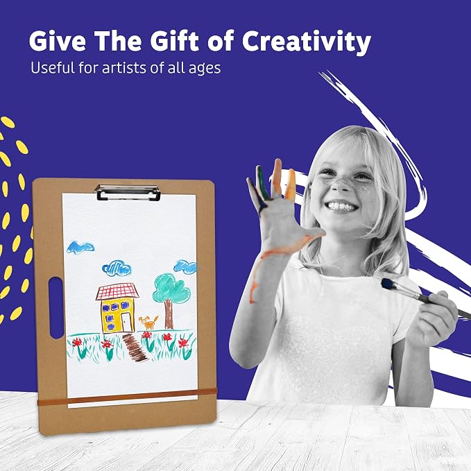 Artlicious Drawing Board - 13 x 17 Sketch Boards with Handle for Drafting Art - Portable Wooden Clipboard for Class or Studio Fit in Artists Tote (Pack of 3)