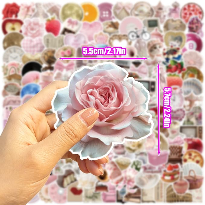 230pcs Coquette Stickers Cute Vinyl Laptop Waterproof Aesthetic Pink Pack for Girls Water Bottles Laptop Computer Phone Guitar (230pcs Coquette Stickers)