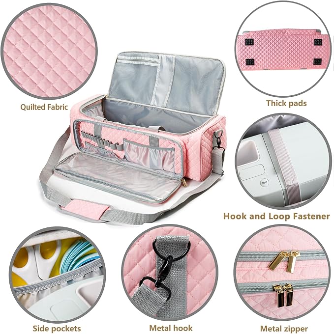 Carrying Case for Cricutt Maker 4, Cricutt Explore Air 2, Cricutt Maker 3, Cricutt Explore 3, Cutting Machine, Storage Bag with Pockets for Cricutt Accessories and Suppliers