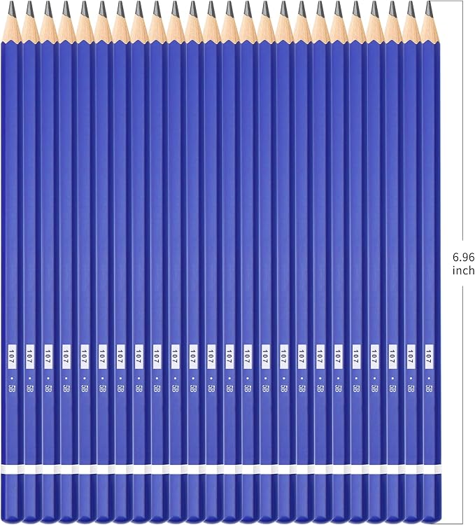XDT#5B Drawing Pencils 24 Piece Set, Pro Art Graphite Sketching&Shading Supplies, Ideal For Kid Beginner Student Adults Artist