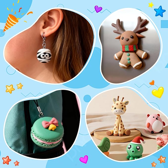 Artpar 62 Color Polymer Clay Kit,Oven Baking Modeling Clay for Adults Kids | Molding Clay Starter Sculpting Set With Tools & Accessories,Non-Sticky,Kids Diy Art Crafts Gifts For School Home Party Favors