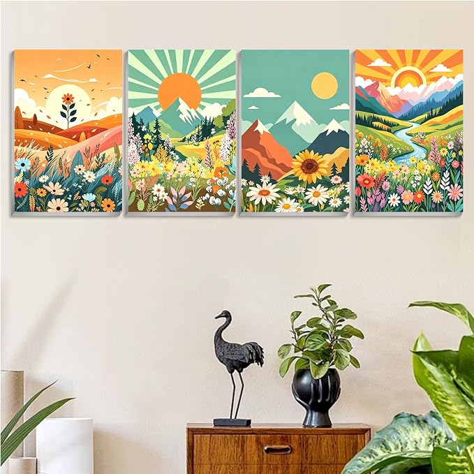 Landscape Paint by Number for Adults, Paint by Numbers Kit for Adults 8x12