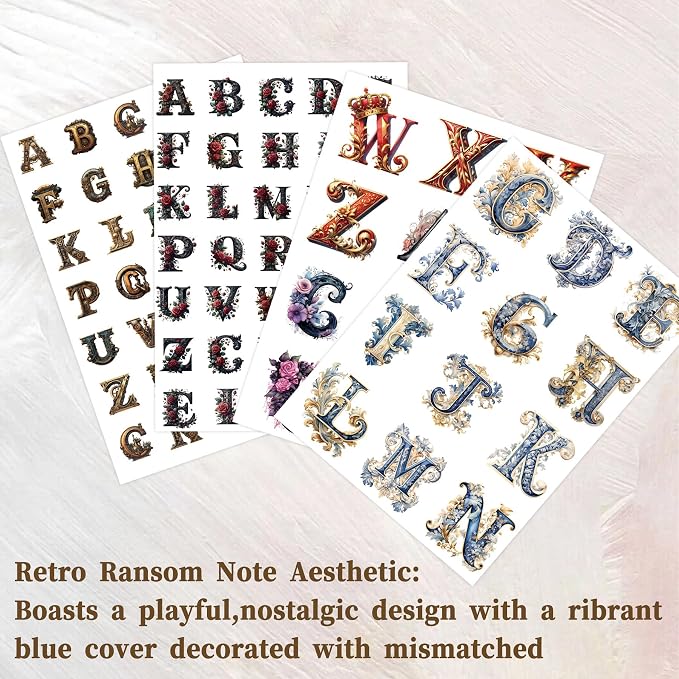 Alphabet & Number Stickers, 50 Sheets Vinyl Letters for DIY Crafts | Perfect for decorating journals, planners, scrapbooks, greeting cards, gifts, and creative DIY projects.