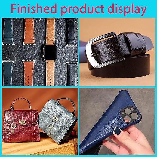 Yayatty 16 PCS Leather Hole Punch Set, 15 PCS Round Shape Leather Punch Cutter Tool with Perforated Matting, Leather Punch Tool for Leather Craft