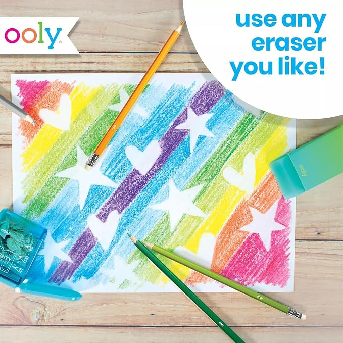 Ooly UnMistakeAbles Erasable Colored Pencils, Set of 12