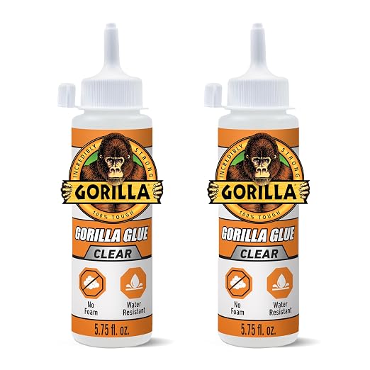 Gorilla Clear Glue, All Purpose, Polyurethane, 5.75 oz, 2-Pack