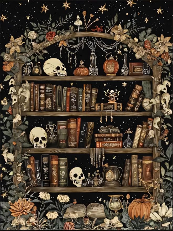 askkqtx Skull Diamond Art Kits for Adults Beginners 12X16 Inch