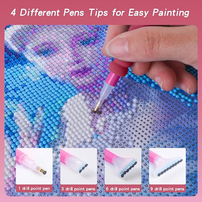 LYMUSUMI 30 Slots Diamond Art Storage Containers Diamond Painting Tools | Portable Bead for Adults Storage Boxes for Diamond Painting Accessories and Tools（Pink）
