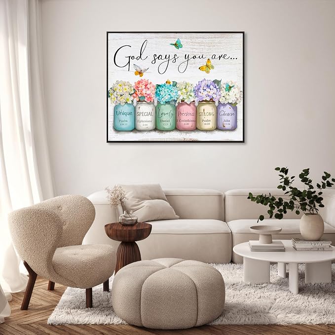 Paint by Numbers Kit for Adults, Christian Bible Verse, 16 x 20 Inch | DIY Adult Paint by Number Kit on Canvas for Beginners, without Frame, Religious Wall Decor, Stress Relief Craft Gif