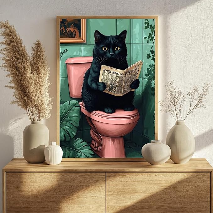 Black Cat Paint by Numbers Kit for Adults, 16x20 inch | DIY Painting Kits Crafts for Adults, Relieve Stress, Gift, Home Wall Decor
