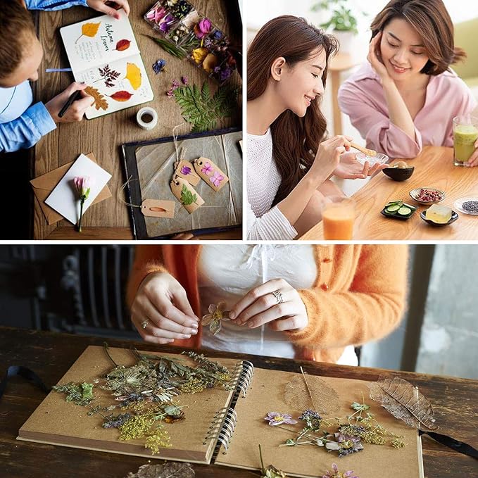 15g/Bag Dried Flowers,100% Natural Dried Flowers Herbs Kit for Soap Making, DIY Candle Making,Bath - Include Rose Petals,Lavender,Don't Forget Me,Lilium,Jasmine,Rosebudsand More(16 Bags)