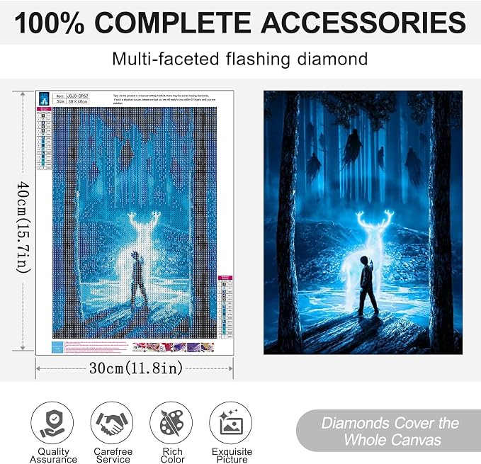 LEZHIJIA Diamond Art Kits for Adults, Diamond Painting Kits for Beginner | 5D DIY Diamond Dots Full Drill Crafts for Gem Art Dot Art for Adults Home Wall Decor for Teens Boys Girls 12x16 inch