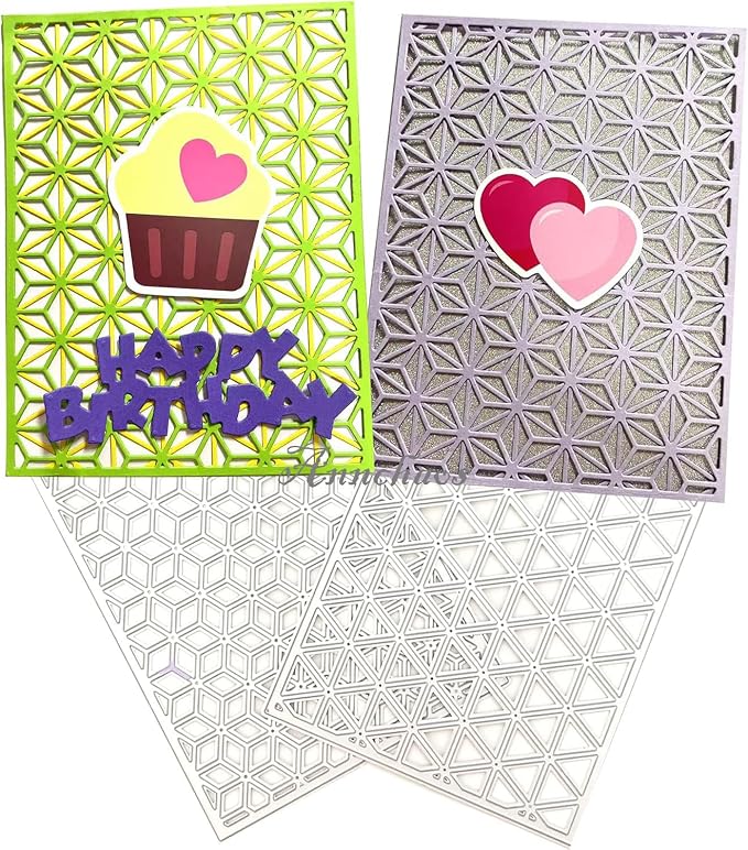 Cutting Dies 3D Background Frame Metal Stencils Scrapbooking Tools DIY Craft Carbon Steel Embossing Template for Paper Card Making Album Arts Supplies (Diamond Layer), XMEI000580