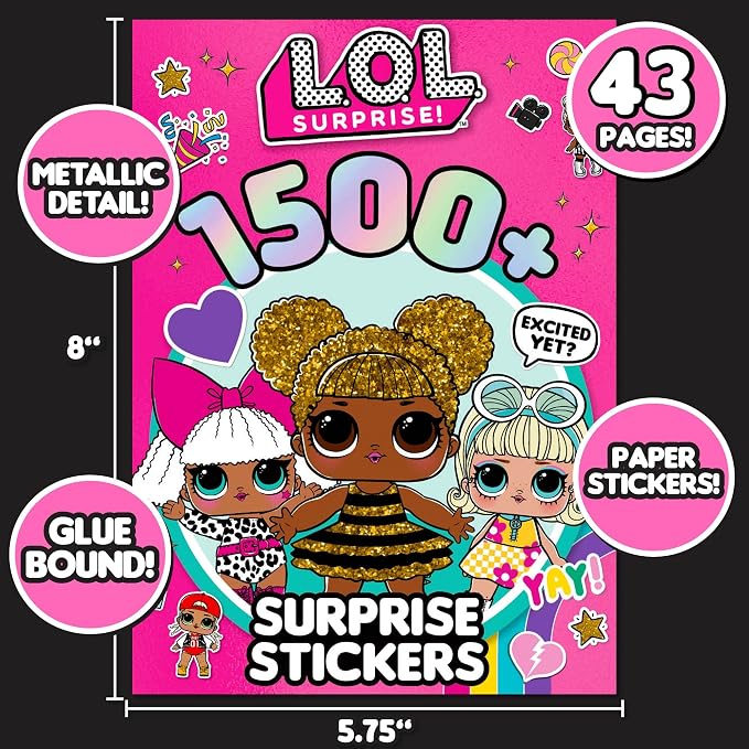 Horizon Group USA Sticker Book, L.O.L. Surprise, 1500+ Stickers